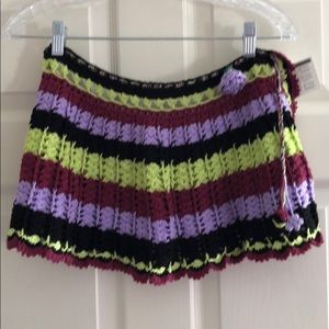 RARE festival knit beach wrap skirt AGUA BENDITA